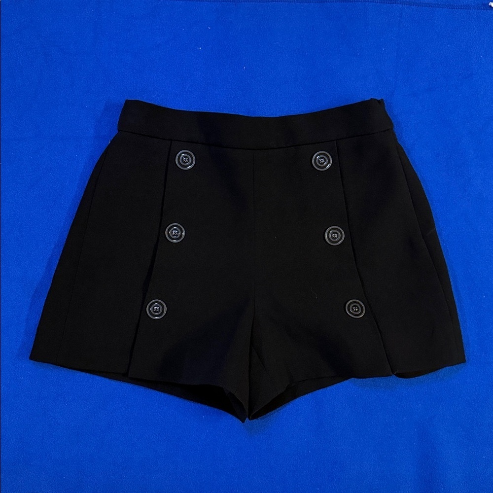 The Kooples Black High Waist Buttoned Shorts size 1